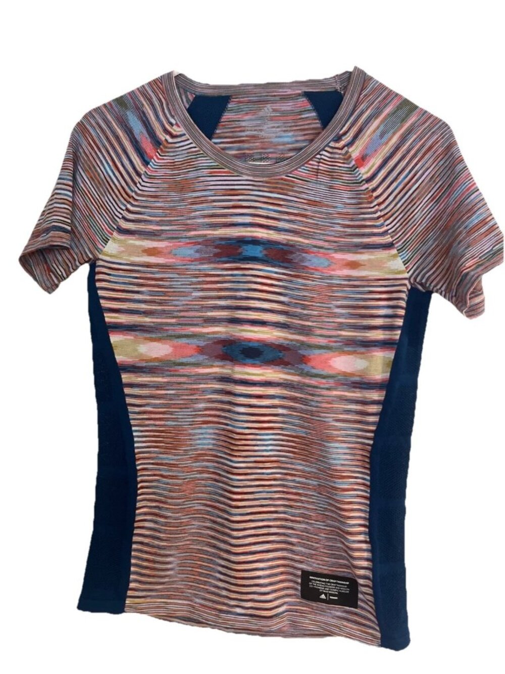 MISSONI Adidas Multi-Colored PRIMEKNIT CRU RUNNING Tee T-Shirt Men’s Sz S